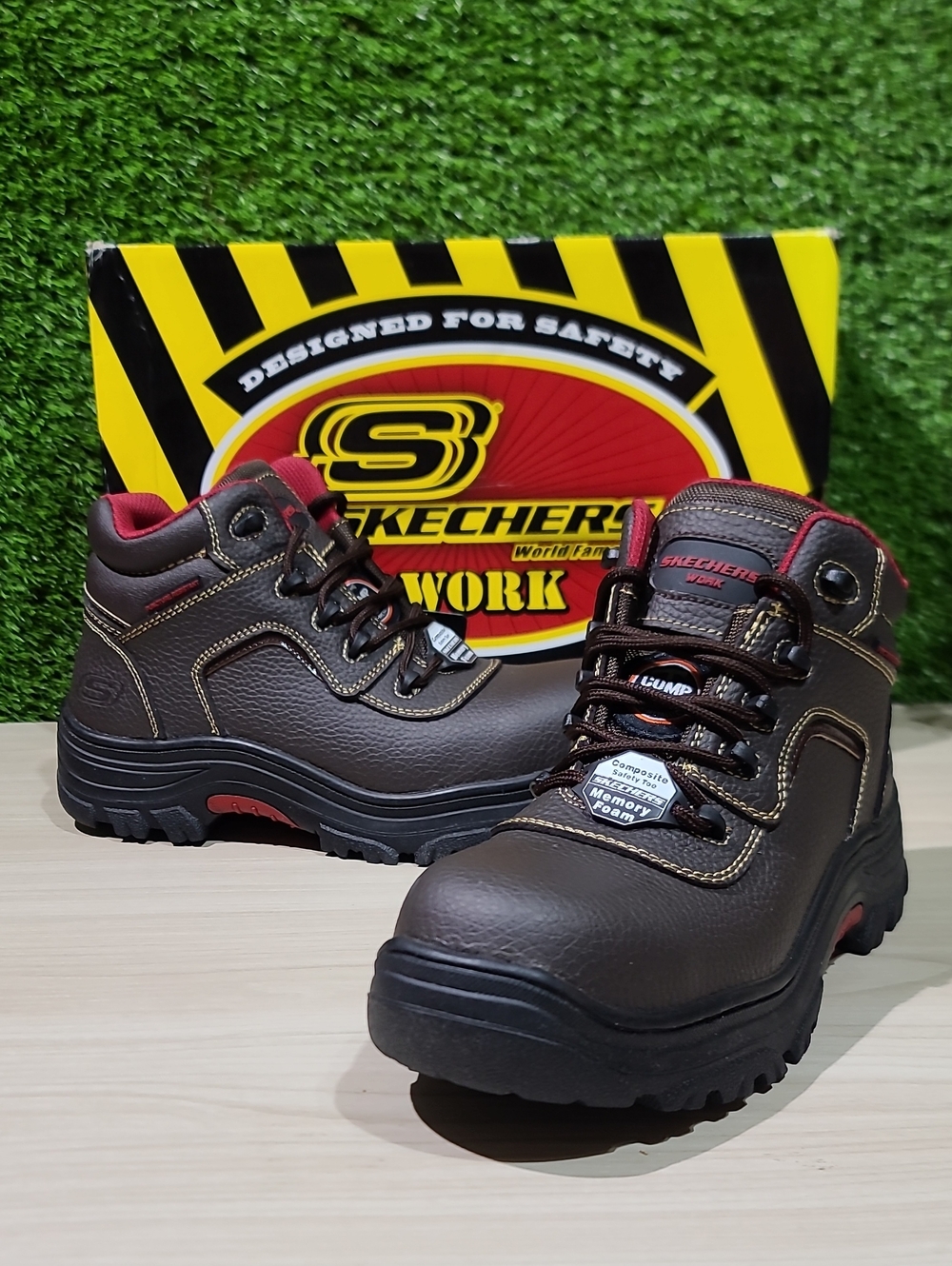 Skechers Burgin-Coralrow Composite Toe Boots / Brown US Women's 8.5 NEW